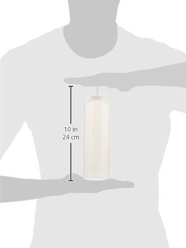 Winco 12 oz Clear Plastic Squeeze Bottles, 6pk (Set of 6)