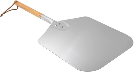 onlyfire 13.5"x16" Metal Pizza Peel w/Wooden Handle, 28" Long Paddle