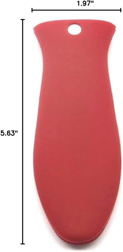 Red Heat-Resistant Silicone Hot Handle Holder Pot Sleeve Grip Handle Cover Potholder Sleeve Cookware Handles for Cast Iron, Pans, Metal Frying Pans, Skillets, Griddles Potholders and Oven Mitts