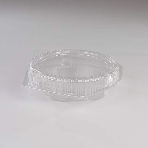 DFI Clamshell 9" Deep Pie Container with Hinged Lid LBH-992 Clear | 100/Case | For 9" Pies, 4" Tall Crystal Clear, Freshness Seal, Snap Closure, Freezer Safe, Stackable, Durable, 10.4" x 10" x 4"