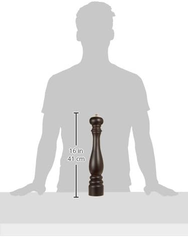 Peugeot Paris Classic Manual Pepper Mill - Adjustable Grinder - Beechwood, Chocolate, 7-Inch