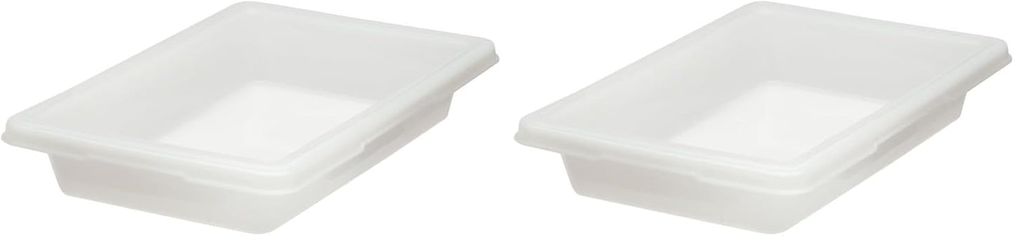 Rubbermaid Commercial Products Polycarbonate Food Storage Box/Tote, 2 Gallon, Clear, for Restaurant/Kitchen/Cafeteria