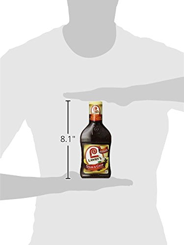 Lawry's Steak & Chop with Garlic & Cracked Black Pepper Marinade, 12 fl oz