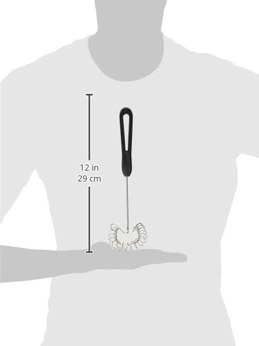 Linden Sweden Flat Wire Whisk – Unique Angled Head Design for Superior Performance - Versatile and Heat-Resistant, Great for Home or Professional Use - BPA-Free - Dishwasher-Safe, Black
