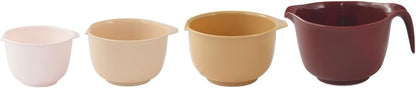 Glad Mixing Bowls with Pour Spout, Set of 4 - Nesting Plastic Bowls (1.2qt, 1.9qt, 2.8qt, and 3qt with Handle) - Non Slip Base, Dishwasher Safe Kitchen Cooking and Baking Supplies, Green