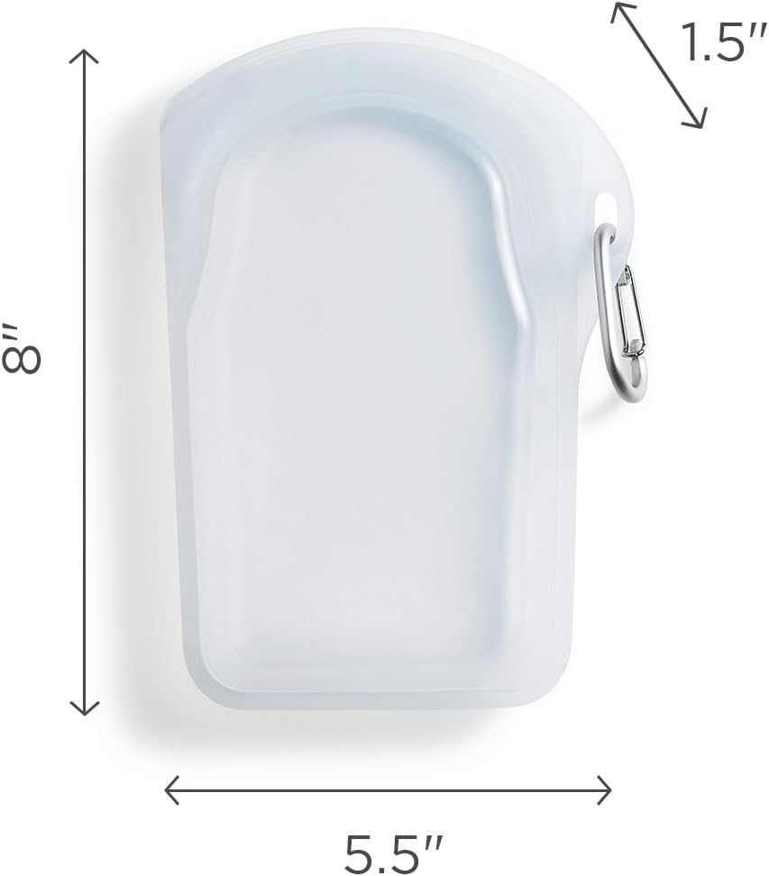 Stasher Premium Reusable Silicone Food Storage Bags, 2-Pack, Clear