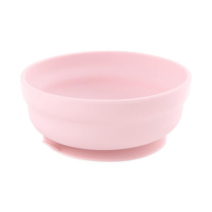 Bumkins Baby Bowl, Silicone Suction, for Babies, Toddlers and Kids, Baby Led Weaning, Feeding Essentials, Platinum Silicone, Non Skid Sticky Bottom, Supplies for Children Ages 6 Months Up, Gray