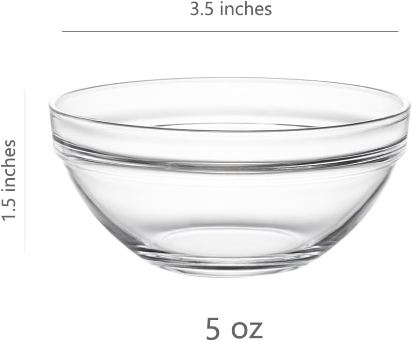 Sweejar Glass Mixing Bowls Set(set of 9),Nesting Bowls for Space Saving Storage,Great for Cooking,Baking,Prepping,Stackable Bowl Set…