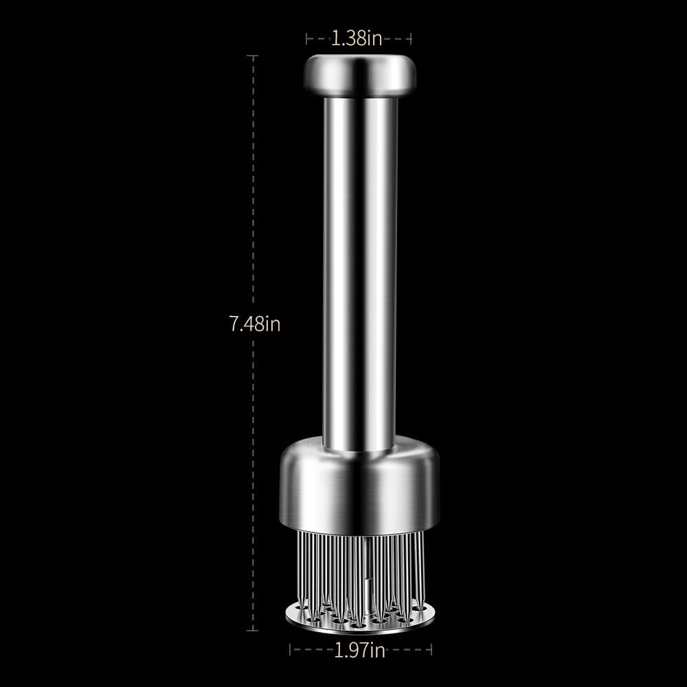 Stainless Steel Meat Tenderizer Tool, 21 Sharp Needles