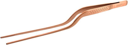 Mercer Culinary 18-8 Stainless Steel Chef Plating Tongs, Offset Tip, 6-1/2 Inch