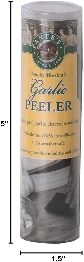 Fantes No-Peel, Self Cleaning Garlic Press, 6.25 x 1-Inches, the Italian Market Original since 1906