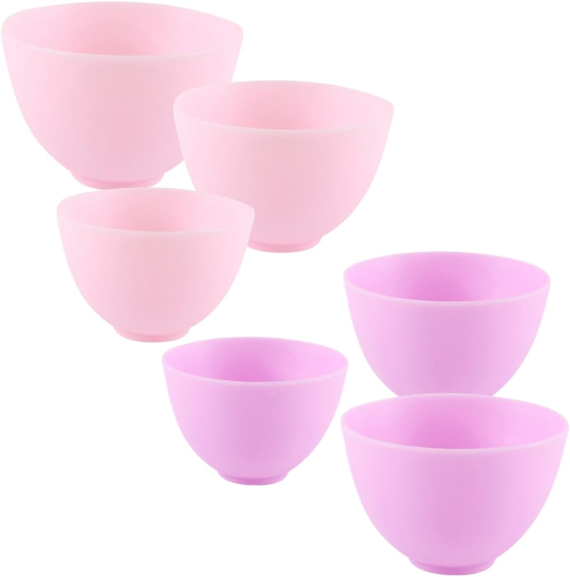Ipetboom 6pcs Silicone Bowl Household Beauty Salon Bowls Multi-use for Diy Masks Dishwasher Safe