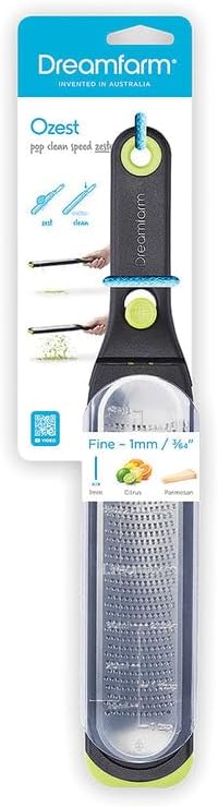 Dreamfarm Ozest Self-Cleaning Zester with Pop Button - 1mm Fine Zesting