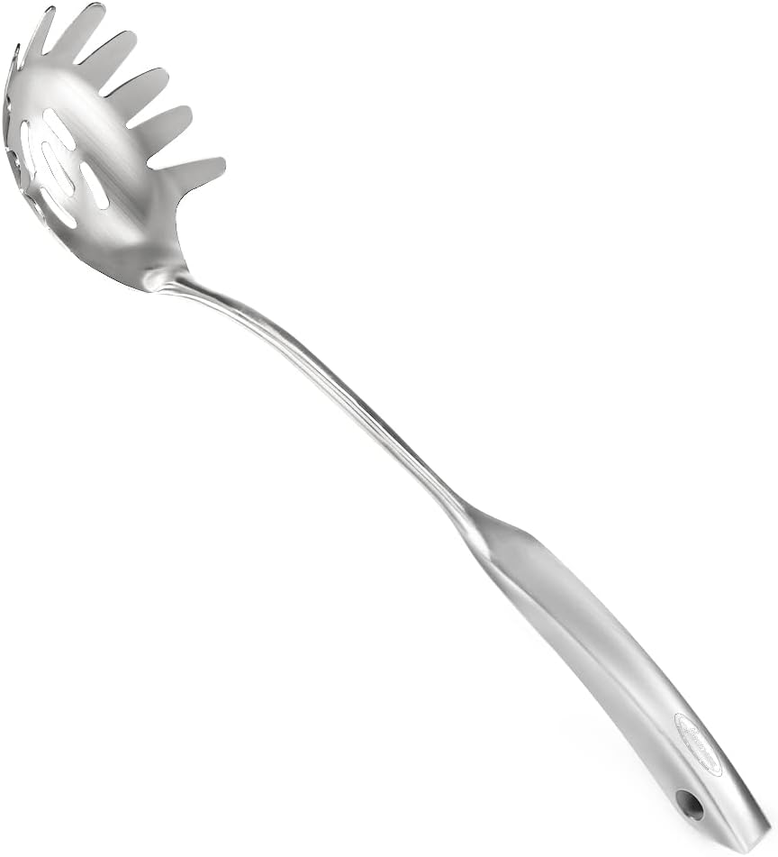 Newness Metal Fish Turner Spatula Stainless Steel for Kitchen Use, Small Griddle Egg Spatula, Flexible, Polished Metal, Corrosion Resistant, Kitchen Slotted Turner with Thin Edge Ideal for Turning,11"