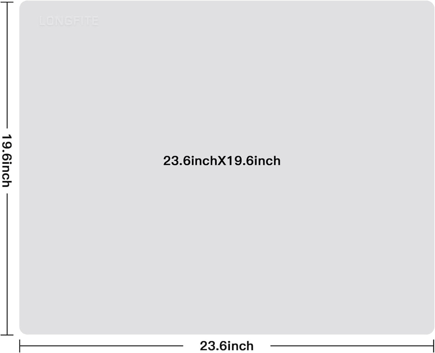 Large Silicone Pastry Baking Mat 19.6x15.7 inch Multipurpose Table Counter Kids Craft Protector Placemat Nonstick and Nonskid (Large), Gray