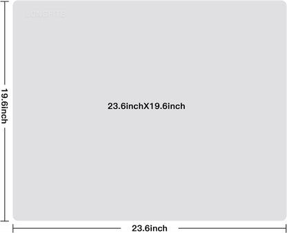Large Silicone Pastry Baking Mat 19.6x15.7 inch Multipurpose Table Counter Kids Craft Protector Placemat Nonstick and Nonskid (Large), Gray