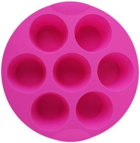 SHEbaking Silicone Egg Bite Molds Air Fryer Muffin Pan for Baking Non-Stick Silicone Egg Molds 7 Cups Air Fryer Cupcake Mold for Mini Muffins, Tart, Mini Cupcake BPA Free