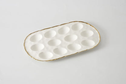 Portofino Oval Deviled Egg Tray, 14.5" x 7.75" x 1"