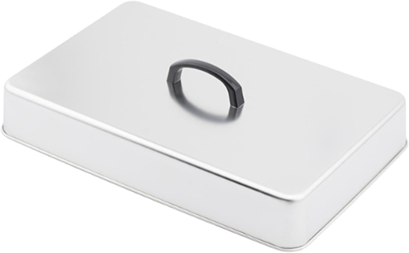 Grill Lid Steaming Food Cover Cooking Dome Rectangular Grilling Dome Burger Cover for Commercial BBQ Flat Top Griddle Patties, 22.2x14.6x6.6cm