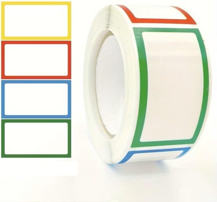 100-Pack Removable Freezer Labels, Waterproof Food Storage Stickers for Date & Contents Marking - Colors B