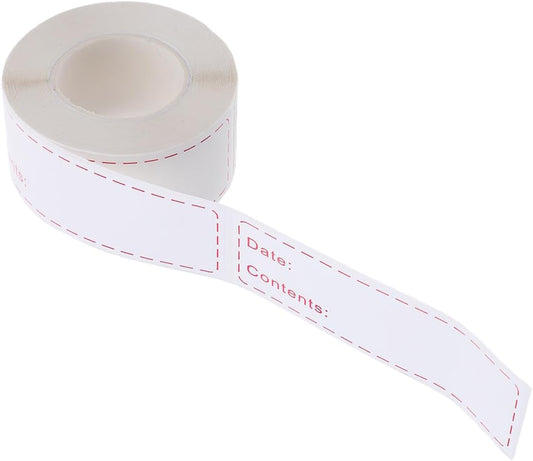 Removable Freezer Labels Date Content Label Stickers for Food Storage Kitchen Fridge Labels for Containers Food Label Stickers for Recording Date Content and Expiration 1 Roll