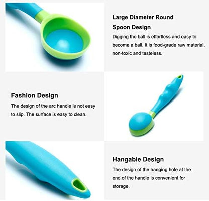 Ice Cream Scoop Nonstick Anti-Freeze Cute Scooper Set Dishwasher Safe