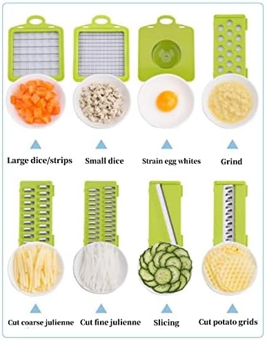 Vegetable Chopper, Onion Dicer & Mandoline Slicer with Container, Grey