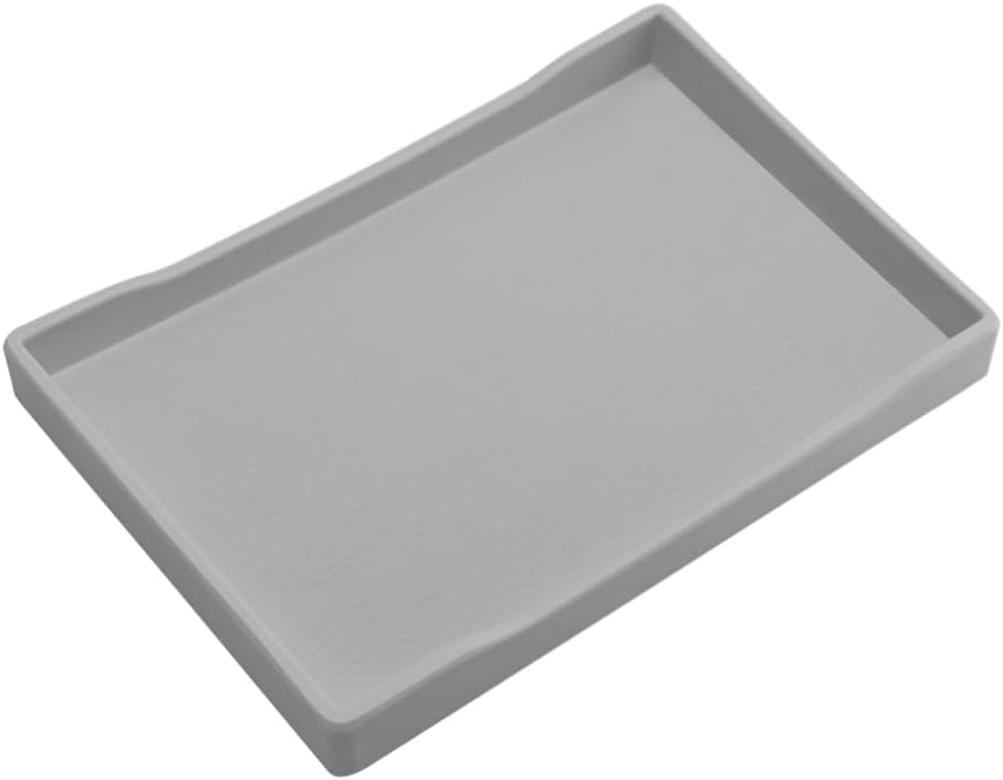 White Serving Tray (13.5 x 9.6 inch) for Serving Accessory, Elegant & Stackable Plastic Tray for Spa, Coffee, Drinks, Tea, Bar, Party, Seasoning, Perfume and Display Use.
