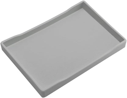 White Serving Tray (13.5 x 9.6 inch) for Serving Accessory, Elegant & Stackable Plastic Tray for Spa, Coffee, Drinks, Tea, Bar, Party, Seasoning, Perfume and Display Use.