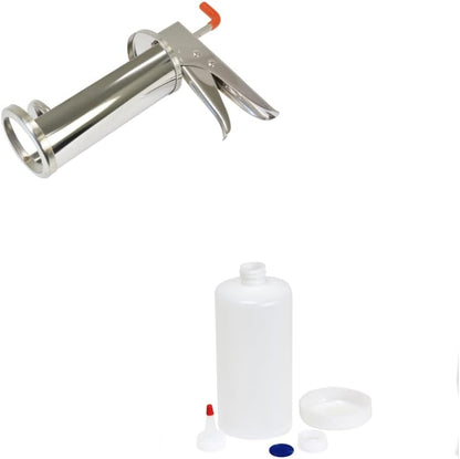 Prince Castle Sauce Dispenser, 1/2 oz, White - Commercial Dispenser for Thick and Heavy Sauces Like Tartar, Mayonnaise, Sour Cream, Condiments, Guacamole