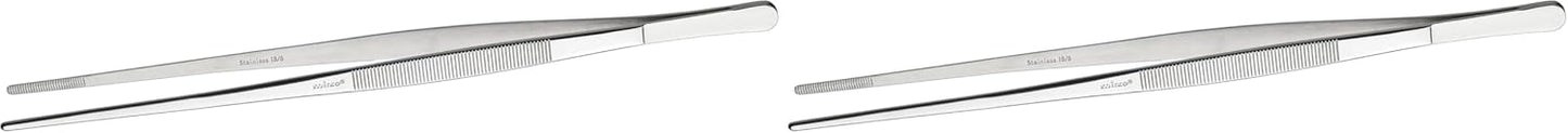Winco 10" Heavy-Duty Plating/Tweezer Tong, Straight