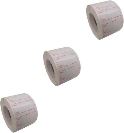 STOBOK 3rolls Eco-Friendly Kitchen Food Date Stickers Non-Toxic Labels for Containers Pantry Expiration Dates
