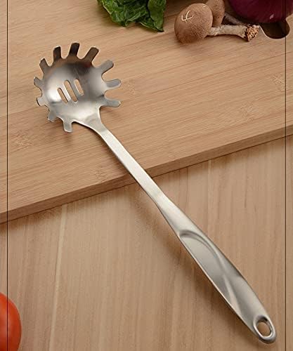 HornTide Stainless Steel Pasta Tongs, Pack of 2 Piece, Teethed Ends Design for Spaghetti Noodle Pastry, Kitchen Serving Tong Set 8-inch 20cm