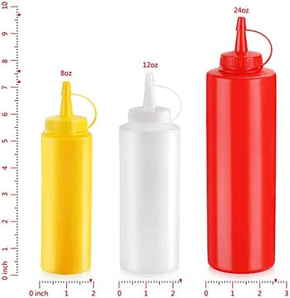 New Star Foodservice Squeeze Bottle, 12 oz, Red