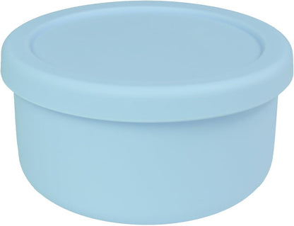 24oz Silicone Food Storage Containers,Round Bowls with Lids - Meal Prep Containers for Kitchen Serving, Salad & Lunch - Airtight, Microwave/Fridge/Dishwasher Safe, BPA-Free (Grass green, 3PACK)