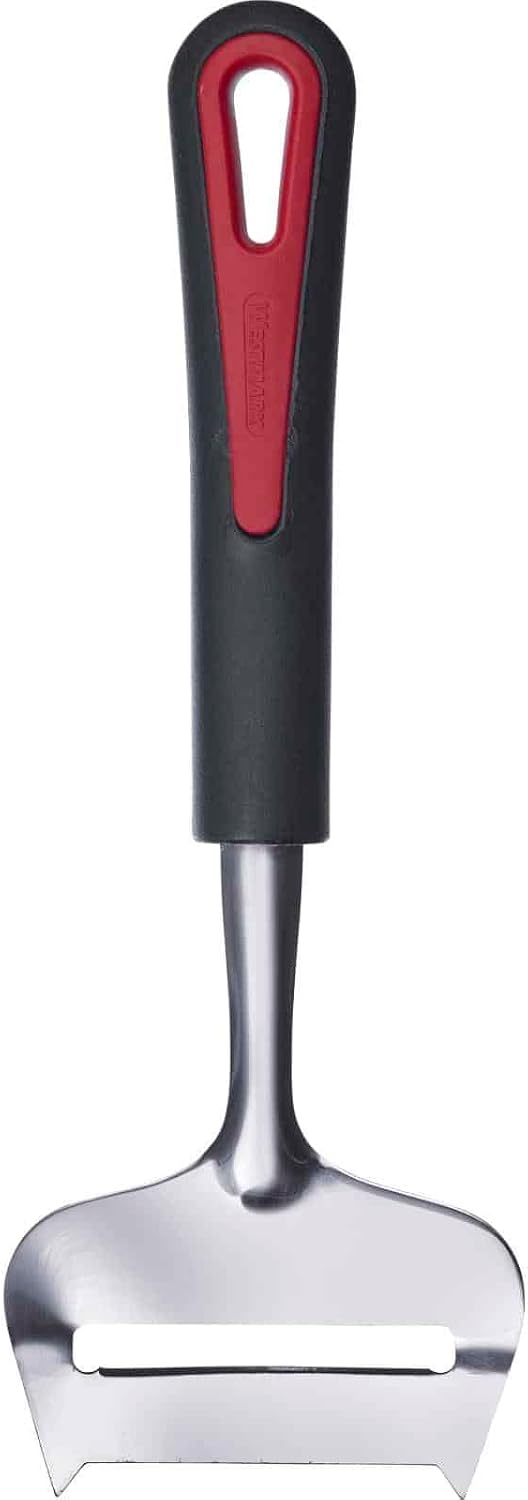 Westmark Stainless Steel Cheese Slicer – Multi-functional German Cheese Slicer, Handheld Hard & Semi-Hard Cheese Cutter, Adjustable Cheese Shaver, Ergonomic Handle, Dishwasher Safe, Red/Black
