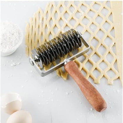 Pastry Lattice Roller Cutter, Stainless Steel Lattice Dough Cutter