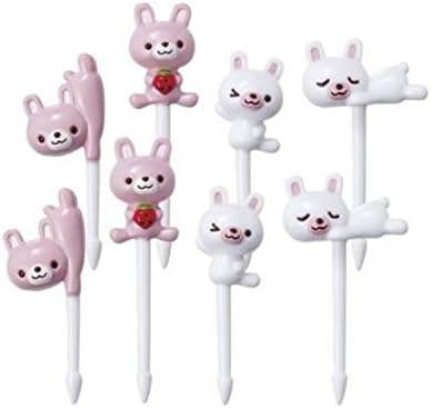 Torune Food Picks Bento Lunch Accessories Picks Set - 8-Piece Panda & 8-Piece Rabbit