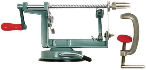 Norpro Apple Master-Apple, Potato, Parer, Slicer & Corer with Vacuum Base & Clamp,Red