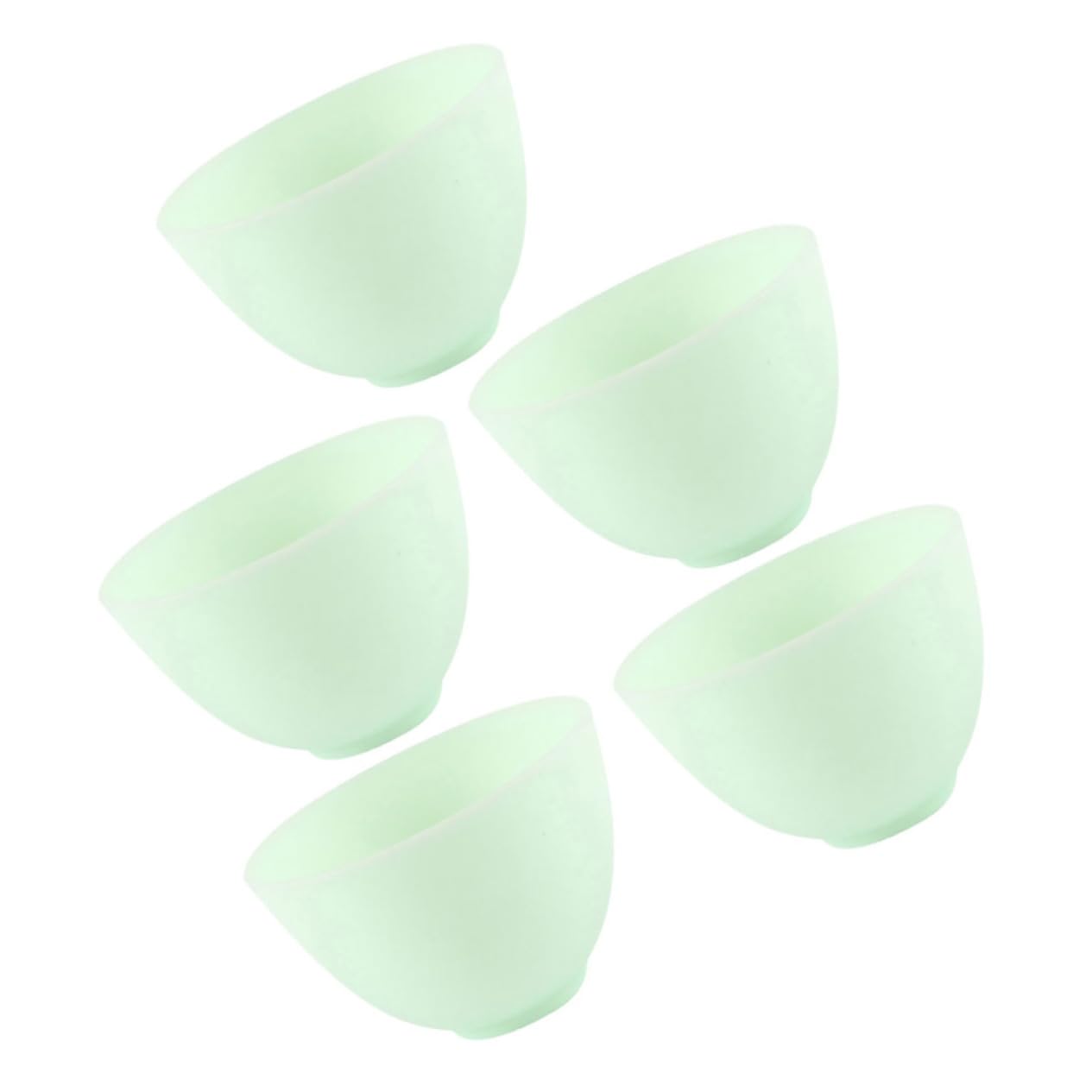 Didiseaon Silicone Mask Mixing Bowl Set 5pcs Facial Mask Mixing Bowl Spa Supplies Non-slip Easy to Clean