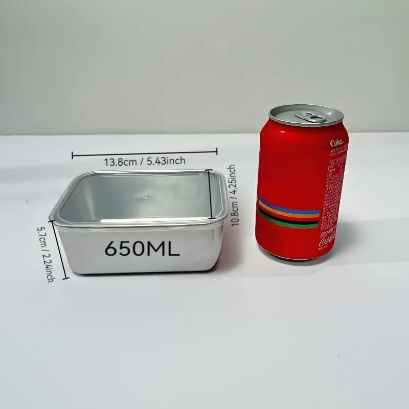 6pcs Stainless Steel Stacking Food Containers with Lids, Reusable Snack & Prep Containers for Office, sp-00018