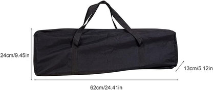 BBQ Tool Storage Bag,Oxford Grill Tool Carry Bag, Waterproof Outdoor Picnic Cooking Tools Bag Carry Bag for Camping Car Trip Outdoor Camping (Black,Size:24.41x 5.12 x 9.45inch)