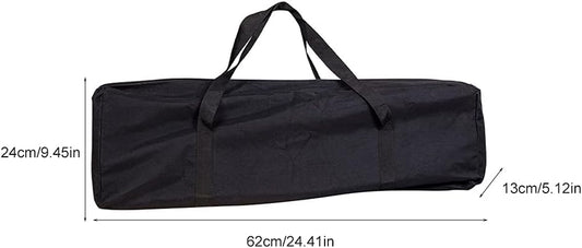 BBQ Tool Storage Bag,Oxford Grill Tool Carry Bag, Waterproof Outdoor Picnic Cooking Tools Bag Carry Bag for Camping Car Trip Outdoor Camping (Black,Size:24.41x 5.12 x 9.45inch)