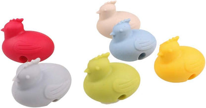 Silicone Pot Lid Lifters, Cute Animal Heat Resistant Pot Lid Rack Holder Clips, Spill- Proof Steam Vent Stand for Soup Pots Saucepan(Pig)