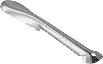 Stainless Steel Fish Scale Remover Tool, 2-in-1 Fish Scaler and Gill Cleaner for Seafood, Ergonomic Kitchen Fish Prep Brush with Non-Slip Handle,