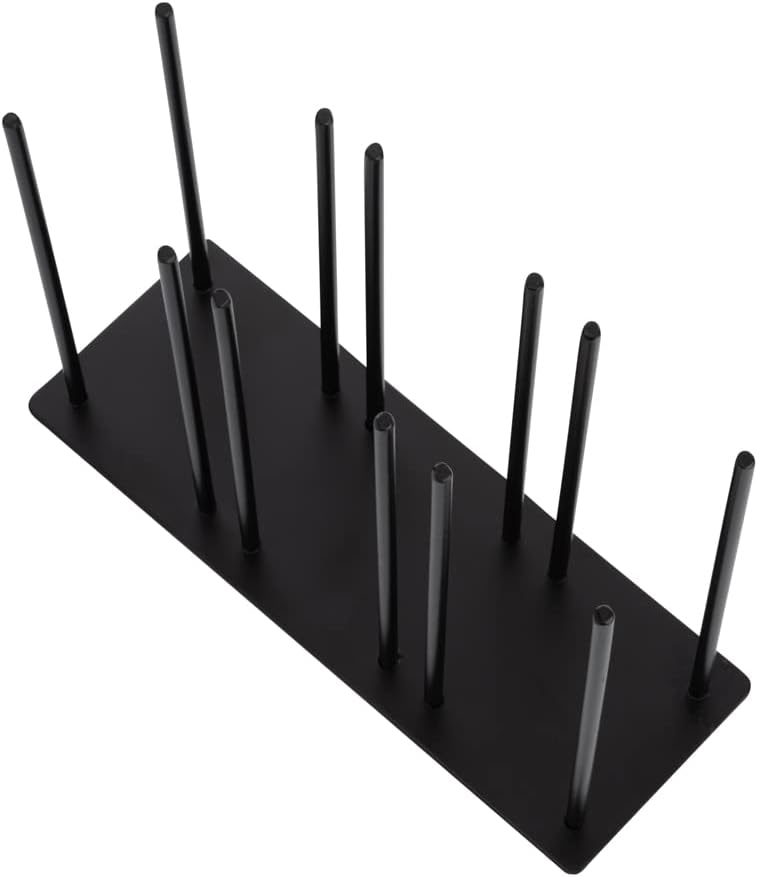RW Base Black Iron Horizontal Portion Cup / Lid Organizer - 3 Section - 8 1/4" x 3" x 6" - 1 count box