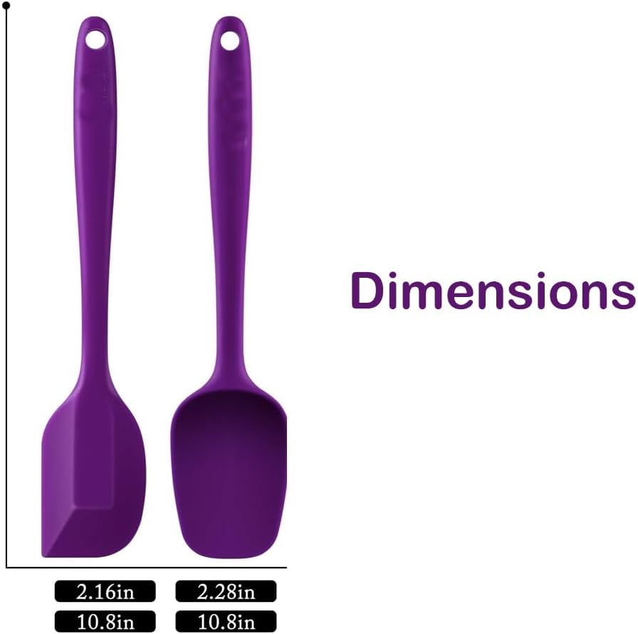5-Pack Silicone Spatula Set – Heat-Resistant Baking, Cooking & Mixing Tools, Seamless Design, Non-Stick & Easy to Clean, Aqua Sky