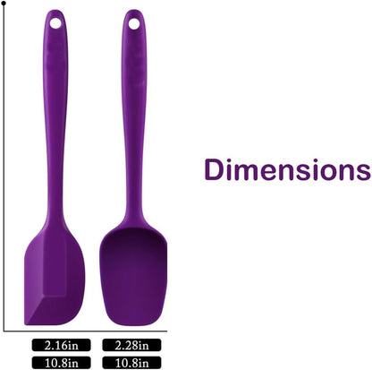 5-Pack Silicone Spatula Set – Heat-Resistant Baking, Cooking & Mixing Tools, Seamless Design, Non-Stick & Easy to Clean, Aqua Sky