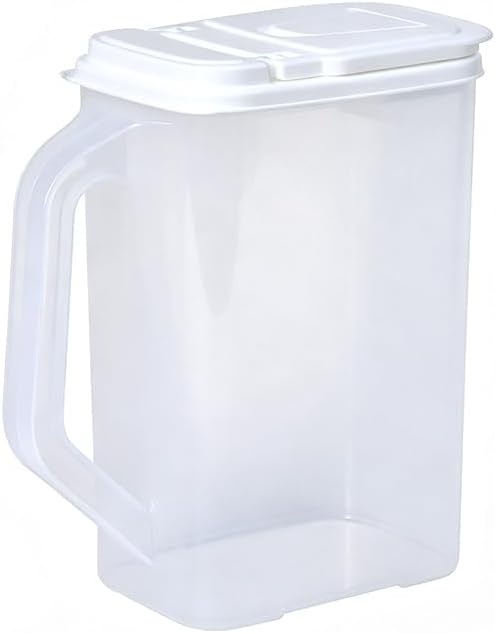 Cereal Containers Storage, Airtight 4 Quart Plastic Pantry Containers with Easy Grip Handles and Pour Spouts for Flour, Sugar, Rice, Cereal and Pet Food