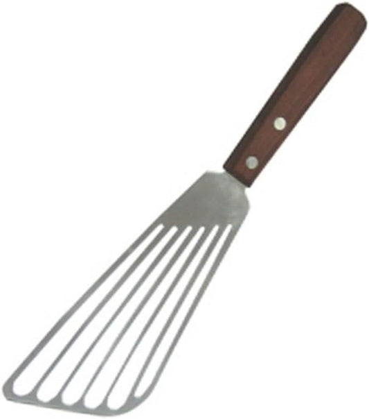 Winco Fish Spatula, Wooden Hdl, 6.5" Blade